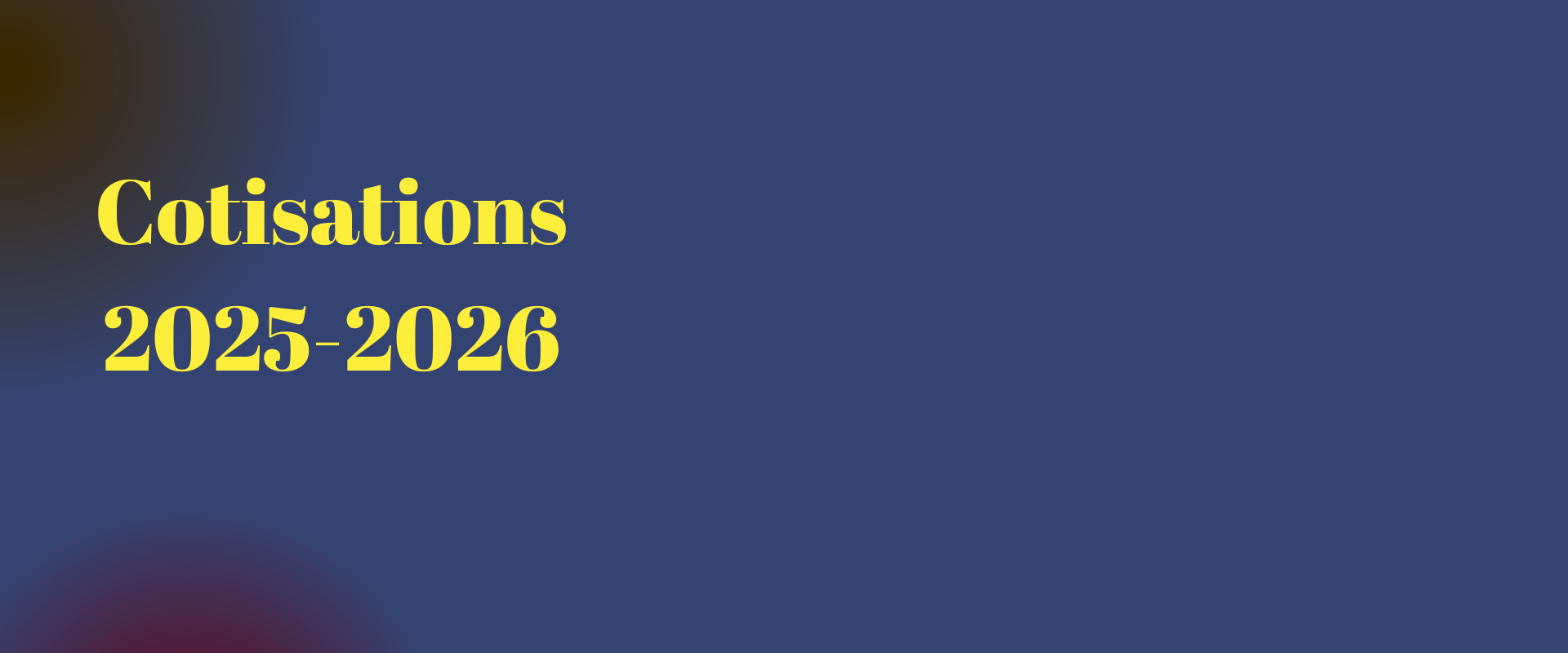 Réglez vos cotisations pour l'année